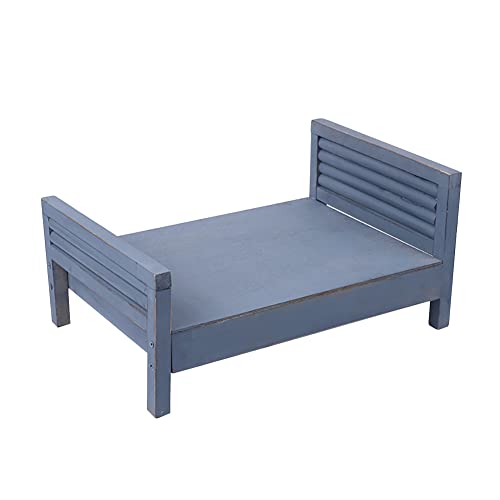 Newborn Photography Props Bed, Vintage Small Wooden Baby Photoshoot Props Bed for Newborn Baby Photoshoot Photo Studio Props