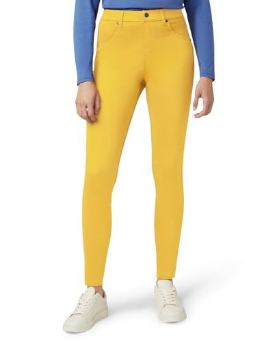 HUE Women's Ultra Soft High Waist Denim Leggings, Maize, Large