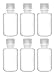 EISCO 6PK Reagent Bottles, 60ml - Narrow Mouth with Screw Cap - Polypropylene - Translucent Labs