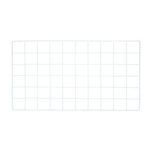 YOKIVE Iron Wire Grid Panel, Decorative Panels Board | Photo Pictures Display Holders Hanging Frame for Home Office (White, 20