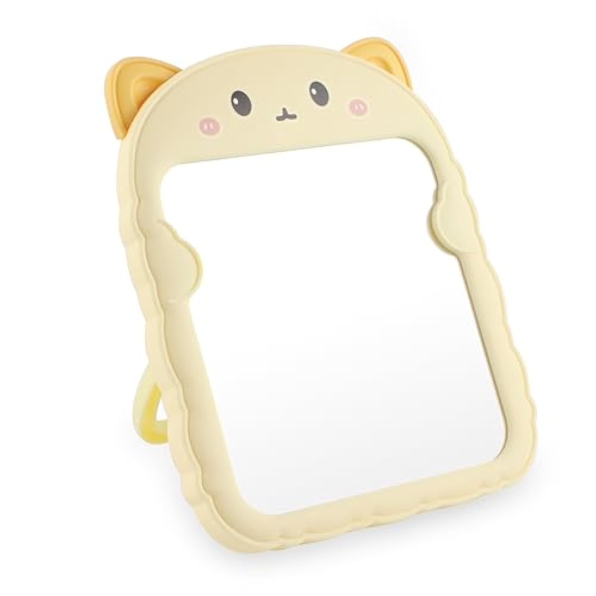 Cute Cartoon Cat Desk Mirror with Stand for Girls