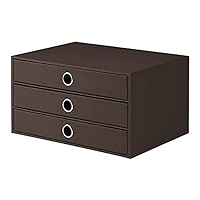 Rössler SOHO 3-Drawer Storage Box - A4 File Organizer In Neutral Stone