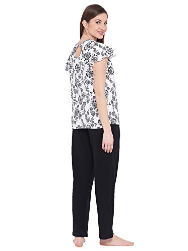 Image of Clovia Women's Cotton Rich Printed Top & Pyjama