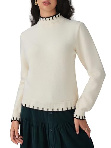 CIDER Women's Elegant Turtle Neck Sweater Winter Casual Knit Pullover Tops2
