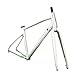 Road Bike Frame Thru-axle Aluminum Alloy 47cm/52cm Bicycle Rough Frameset Fits Disc Brake Cycling Parts(Frame and Fork,47cm)