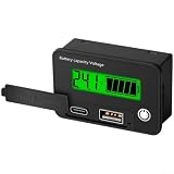 Twowire - Probador digital de capacidad de batería de 830 V CC con rango de detección de voltaje 8 30 V CC, función de memoria, salida de carga rápida USB para reparación electrónica y uso en línea de