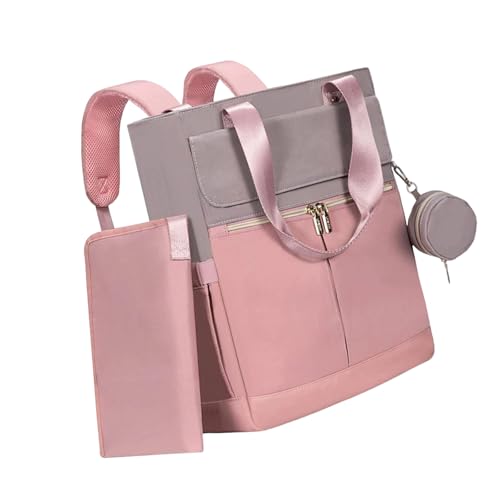 Snorvixre Bolso cambiador espacioso con correa de hombro convertible y múltiples bolsillos para viajes al aire libre y uso diario. Mochila de viaje para madres de poliéster, b