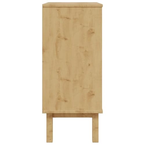 Armario con cajones para salón y dormitorio cómoda de madera maciza Otta gris 8
