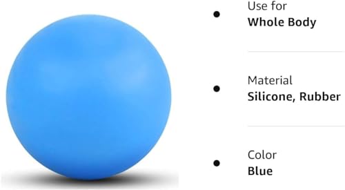 Image of WOVTE 2 Pack Massage Lacrosse Balls for Sore Muscles, Shoulders, Neck, Back, Foot, Body, Deep Tissue, Myofascial Release, Trigger Point Therapy, Muscle Knots and Yoga Therapy (Blue)