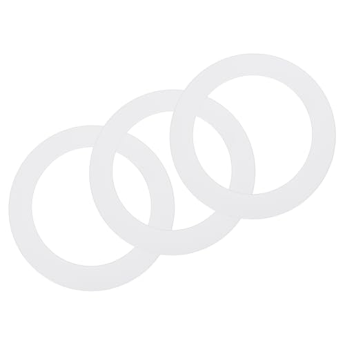 uxcell 3pcs Goof Rings 4" x 5.5" Steel Flat Goof Trim Ring Matte White