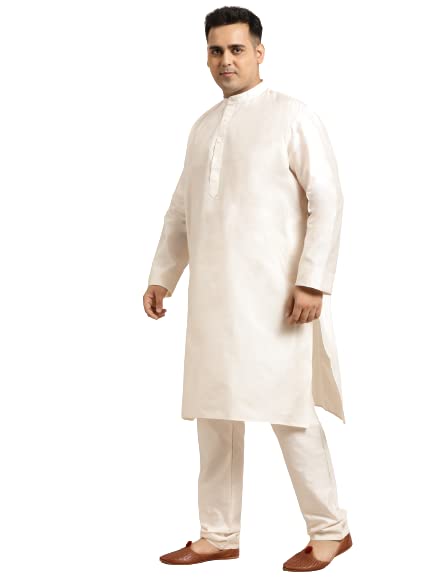 Image of SOJANYA (Since 1958, Men's Silk Blend Grey Kurta Pyjama & Silk Blend Jacket Combo
