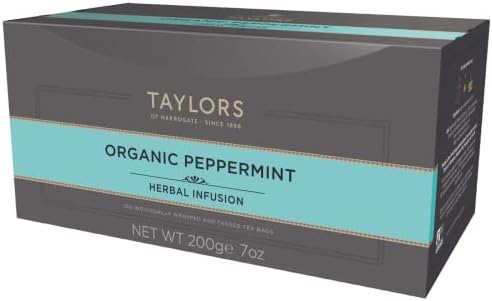 Taylors of Harrogate Organic Peppermint Herbal Tea, 100 Teabags