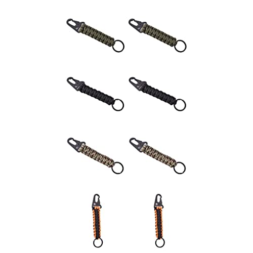 SUDNJIALQ 8 X (Multi) Chaveiro Paracord ao livre 7 fios chaveiro corda cordão porta-chaves