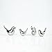 Insiswiner Small Animal Statues Home Decor Modern Style Birds Silver Decorative Ornaments for Shelf Living Room Bedroom Office Desktop Cabinets