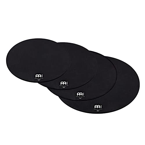 Meinl Drum Mute Set mit 12, 13, 14 und 16 Zoll Trommel Dämpfer - Schlagzeug Zubehör, Schwarz (MDM-12131416)