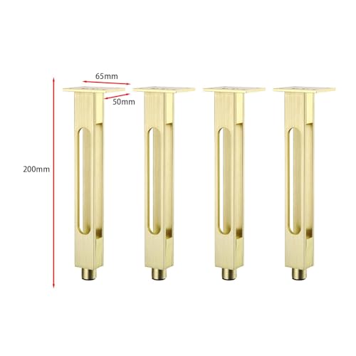 Patas para cómodas y sofás de 20cm juego de 4 piezas estables color oro 4