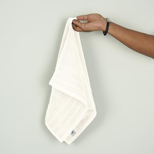 Image of Tens Towels Pack of 6 Hand Towels, 100% Cotton, Lighter Weight, Quick to Dry, 16 x 28 Inches, Super Soft & Absorbent, Perfect for Bathroom & Kitchen, Cream
