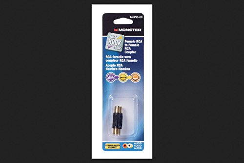 Adaptador acoplador de audio RCA doble hembra negro miniatura 1