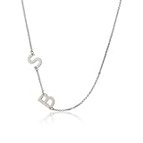 Personalized Necklaces Sideways Initial Necklace, Silver Initial Pendant, Letter Necklace
