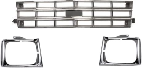 Evan Fischer Chrome Grille Assembly Kit For 1982-1990 Chevy S10 & S10 Blazer - Includes Headlight Doors