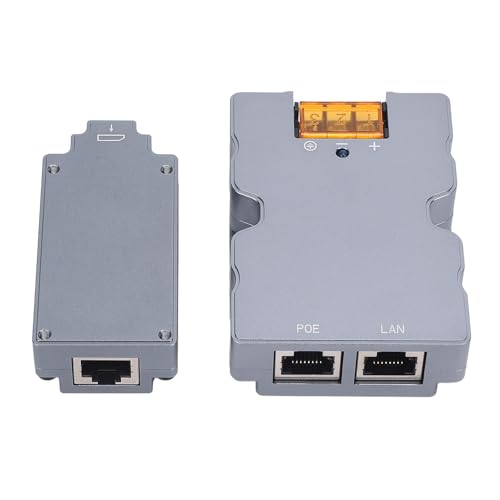 Kit inyector PoE pasivo GigE de aleación de aluminio, soporta 10/100/1000 Mbps, incluye adaptador, cable y manual miniatura 4