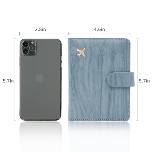 Image of Melsbrinna Rfid Passport Holder for Travel women /Men, Cute Passport Wallet Rfid Blocking Card Slots, Rfid Passport Cover /CaseTravel Wallet, Passport Book Holder, Blue1, Cute