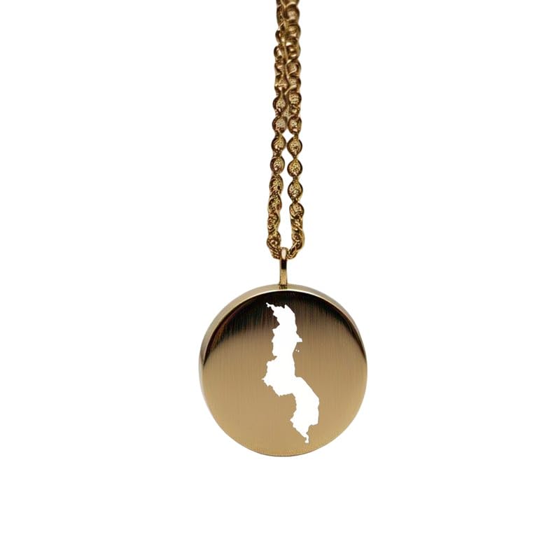 Pendentif carte du Malawi en argent, le bijou de voyage idéal pour vos aventures