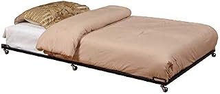 Kings Brand Furniture - Twin Size Black Metal Roll Out Trundle Bed Frame