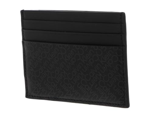 Calvin Klein Zig Zag Cardholder 6CC portefeuille compact noir petit format