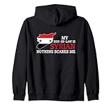 my son in law is syrian nothing scares me bandiera siria felpa con cappuccio