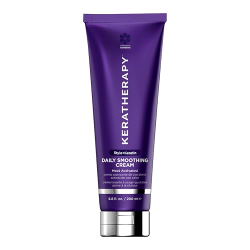 KERATHERAPY Daily Smoothing Cream, 6.8 fl. oz., 200 ml - Keratin Infused Smoothing Cream for...