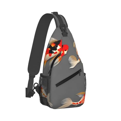 Traditional Koi Carps With Spots Stylish Men'S Messenger Bag - Durable Polyester, Huge Capacity & Adjustable Strap2