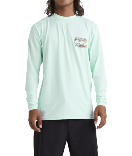 Billabong Men's Standard Crayon Wave Loose Fit Long Sleeve Rashguard
