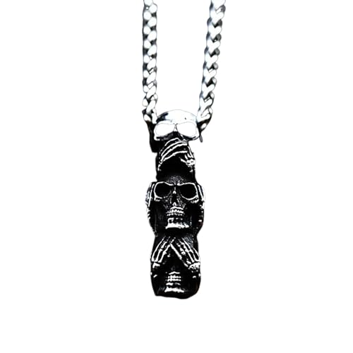 Collier punk skull noir pour briser la monotonie mode