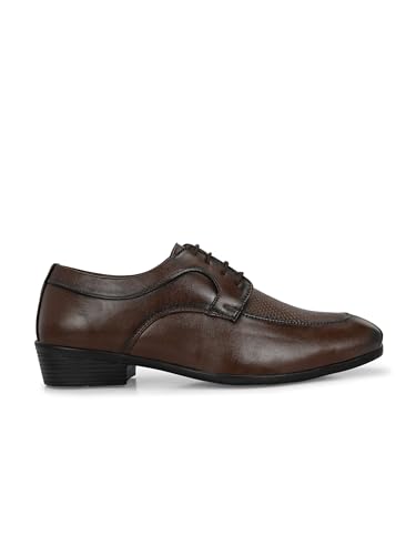 Image of KASTAVA KS 125 Breathable Synthetic Upper | Cushioned Sole, Ultra Comfort & Lightweight Lace-Up Formal Derby Shoes for Men