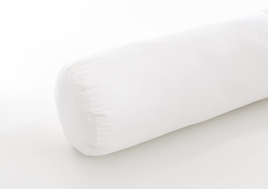 Abeil Sérénité - Cuscino cilindrico, in Cotone/Poliestere, Colore: Bianco, Bianco, 160 x 21,5 cm