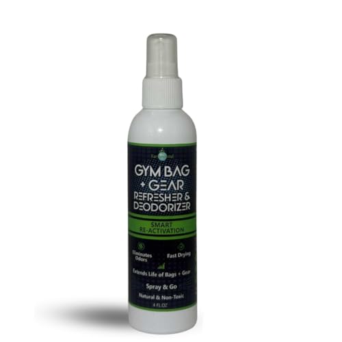 EarthSential Gym Bag + Gear Refresher and Deodorizer Spray, 4oz, all natural