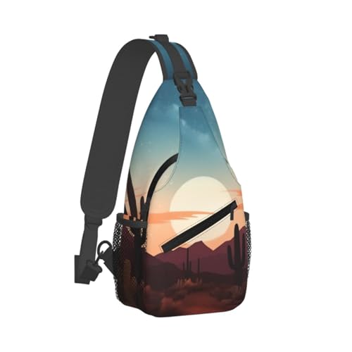 Sling Bag para Hombre y Mujer Bolsa de Pecho Negra miniatura 7