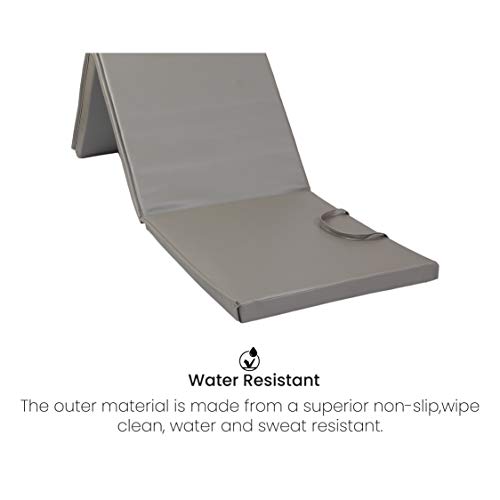 Image of STAG Multi-Purpose Foldable Fitness MAT 180 CM X 60 CM X 30 MM | Use as Tumbling mat, Gymnastics mat, Crash pad | Thick Foam | for Both Men and Women