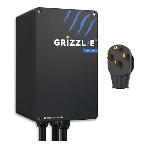 Grizzl-E Duo Level 2 Plug in EV Charger, up to 40 Amp, Two 24 feet Premium Cables (14-50 Plug) Cover