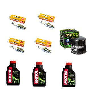 KIT TAGLIANDO CANDELA NGK FILTRO OLIO HIFLO + OLIO...