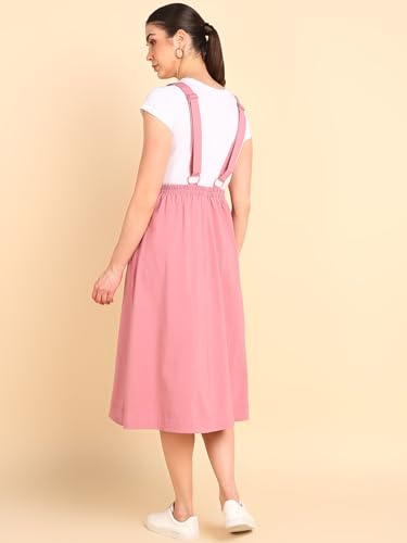 Image of ZELENA Maternity Jersey Skirt for Women with Pockets | 100% Soft Cotton Pregnancy & Postpartum Skirt | Stretchable Maternity Skirt with Detachable Strap for Mothers