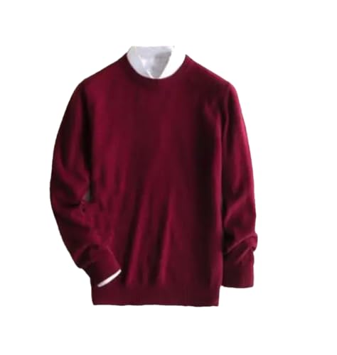 REHJJDFD Men Cashmere O-Neck Pullover Men Sweater Business Casual Sweater Jumper Jerseys Men's Knitted Sweaters