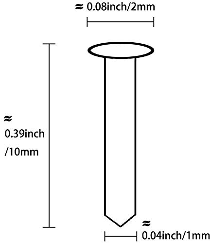 Linwood Small Smooth Round Head Nails Multi-Purpose For Diy Decorative Pictures Boxes Household Accessories 200Pcs (0.04X0.4Inch, Gold) #TOP1