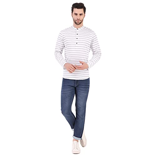 Image of UNIBLISS Men's Cotton Printed Casual Short Kurta for Men