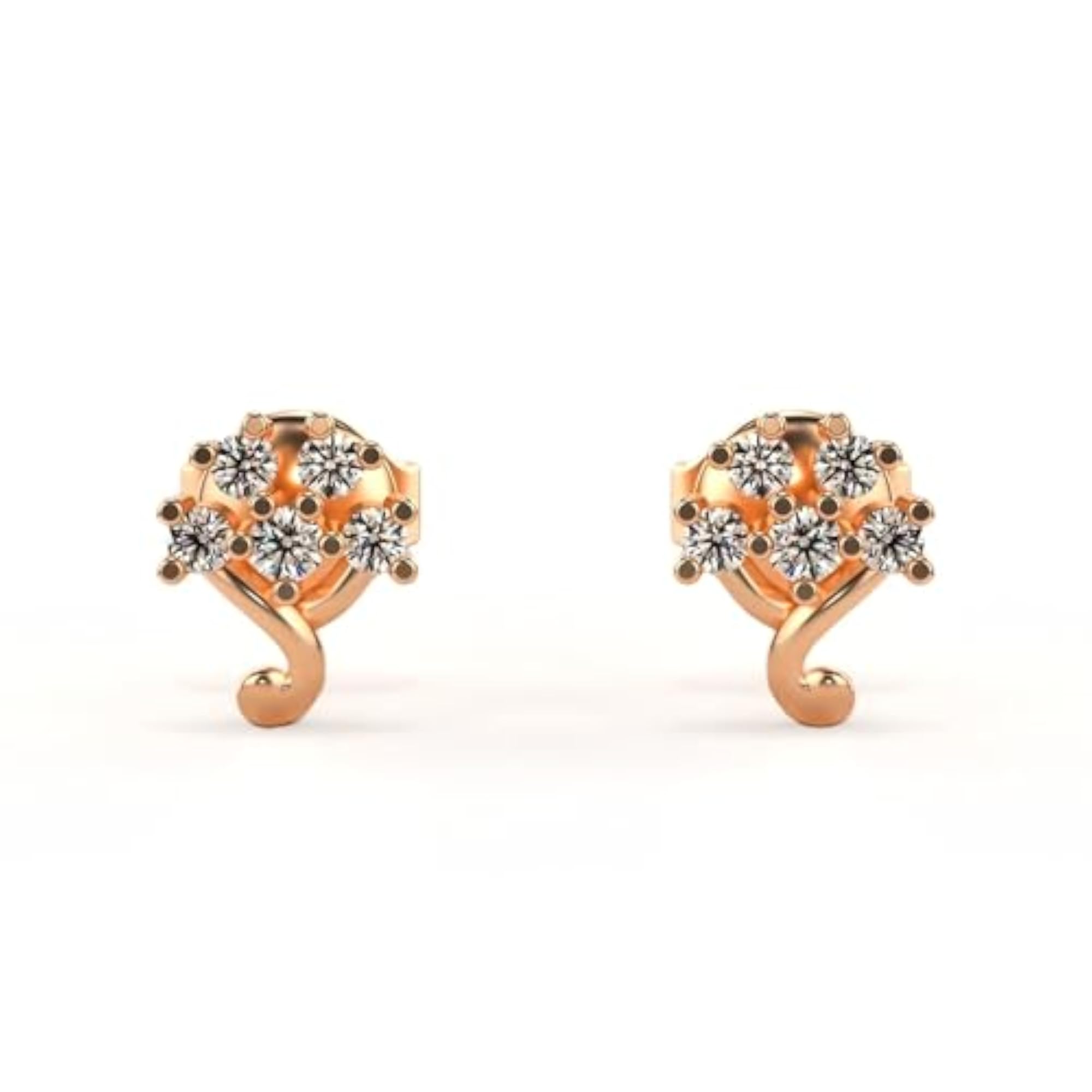 Women's Sterling Silver & Lab Grown Diamond 0.20cts Earrings, Elegant