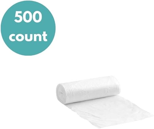 Miniatura 2 de Bolsas de basura transparentes de 20 a 30 galones, 500 unidades a granel, para cocina comercial u oficina, revestimientos de latas, bolsas de basura