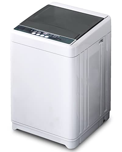 TABU 2 in 1 Full-Automatic Washing Machine, 1.7 Cu Ft Laundry Washer with Drain Pump, 17.6lbs Automatic Washer Machine with 10 Wash Programs, LED Display, 8 Water Levels, Portable Washer and Dryer Combo for Apartment, Camping ( White ) TABU 2 in 1 Full-Automatic Washing Machine, 1.7 Cu Ft Laundry Washer with Drain Pump, 17.6lbs Automatic Washer Machine with 10 Wash Programs, LED Display, 8 Water Levels, Portable Washer and Dryer Combo for Apartment, Camping ( White )