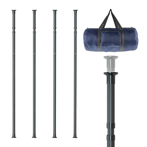 Aglaiprty 10-Foot Dust Barrier Poles Kit - (Pack of 4) Spring-Loaded Telescoping Poles with Carry Bag for Interior Painting & Decoration Projects