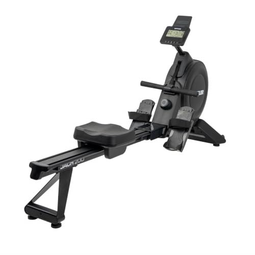 KETTLER Coach 200 Rudergerät für Zuhause – Magnetbremse mit 16 Widerstandsstufen, LCD-Display, 8 Trainingsprogramme, hochstellbar, Tablethalterung, bis 135 kg